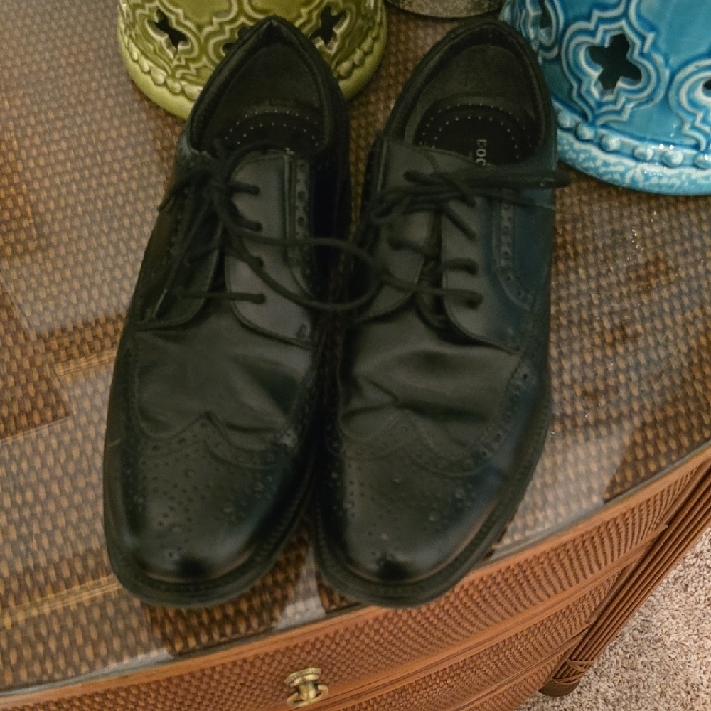 Dockers Men's Classic Black Oxfords With A Vintage Vibe Size 10.5 Like New
